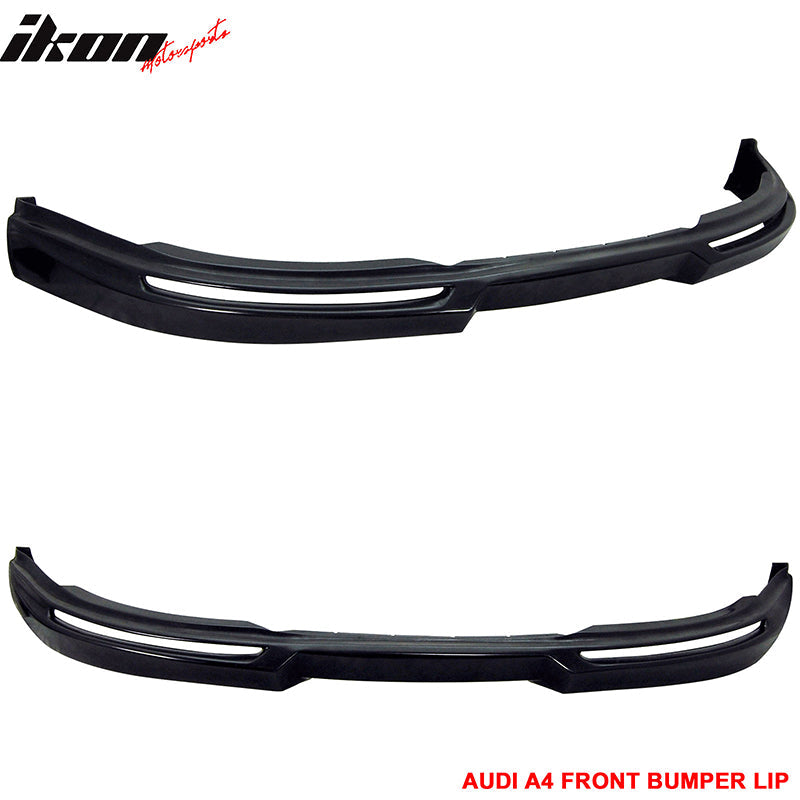2006-2008 Audi A4 Euro A Style Unpainted Black Front Lip Splitter PU