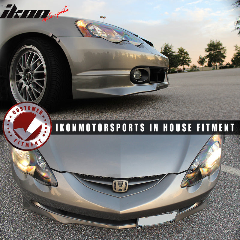 2002-2004 Acura RSX DC5 EVO Style Unpainted Black Front Bumper Lip PU
