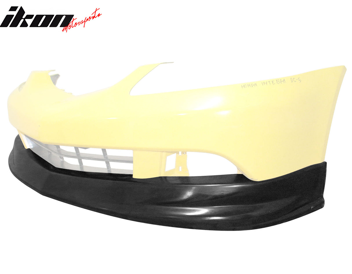 2005-2006 Acura RSX DC5 P1 Style Unpainted Black Front Bumper Lip PU