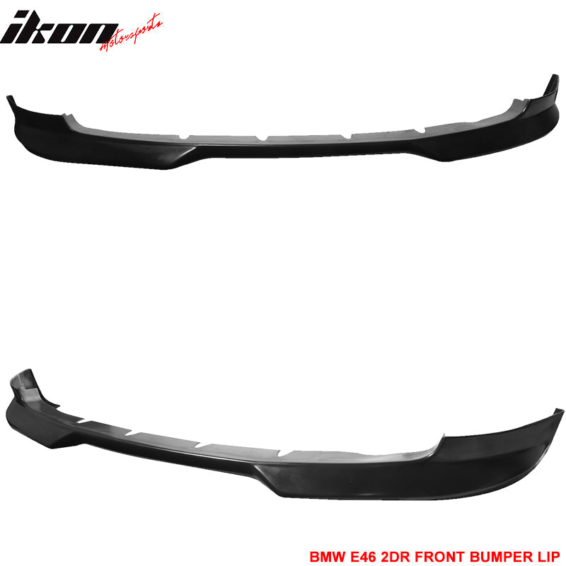 1999-2003 BMW E46 2Dr Coupe H Style Front Bumper Lip Chin Spoiler PU