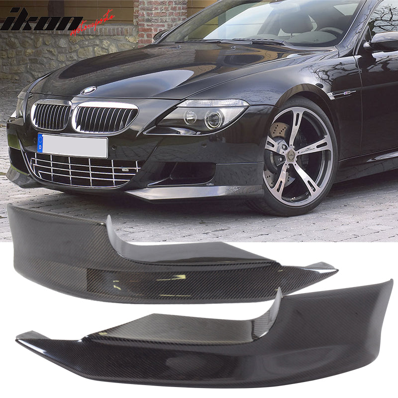 2006-2010 BMW E63 E64 M6 A Style Front Bumper Lip Carbon Fiber CF
