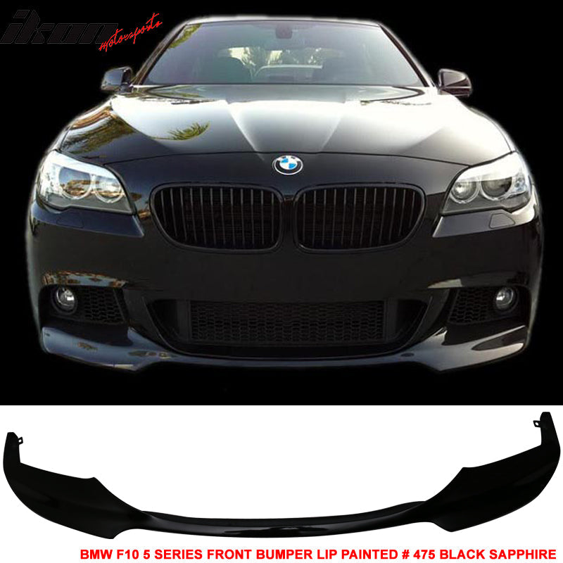 2012-2016 BMW F10 5 Series M Sport Mtech V Style Front Bumper Lip