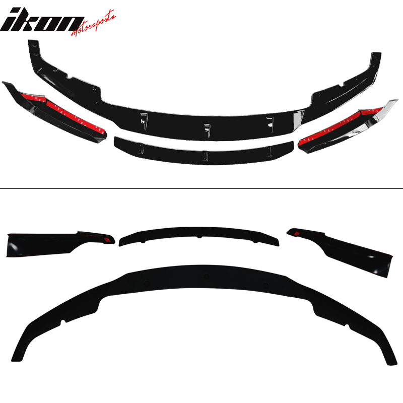 2012-2018 BMW F30 F35 M Sport 3D Gloss Black Front Lip Splitter
