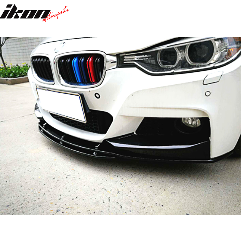 2012-2018 BMW F30 F35 M Sport 3D Gloss Black Front Lip Splitter