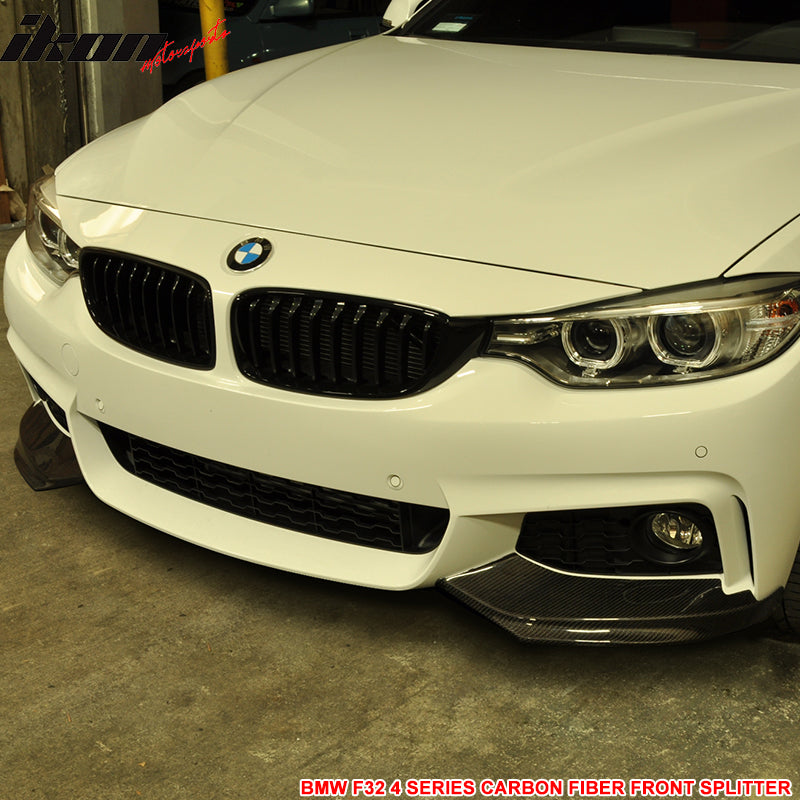 2014-2020 BMW F32 4 Series M-T Msport Front Bumper Lip Carbon Fiber