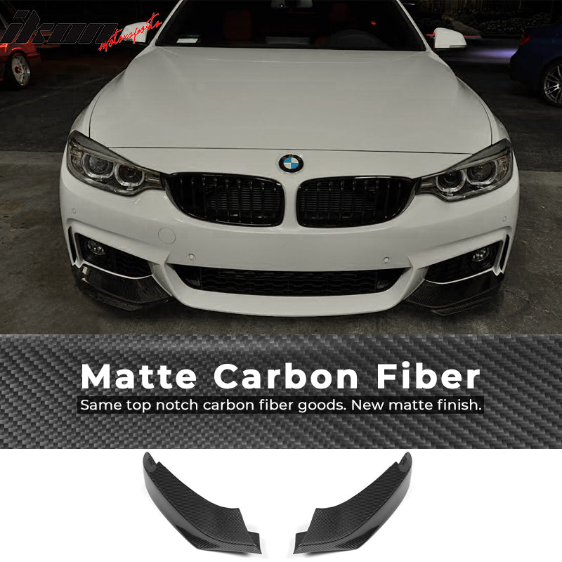 2014-2020 BMW F32 4 Series M-T Msport Front Bumper Lip Carbon Fiber