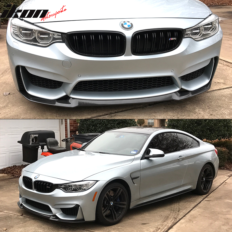 2015-2020 BMW F80 M3 F82 F83 M4 CS Style Front Bumper Lip Carbon Fiber