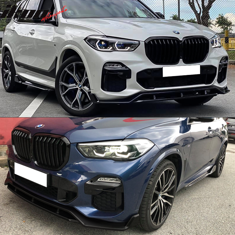 Fits 19-21 BMW G05 X5 M Sport Front Bumper Lip Spoiler 4pc Gloss