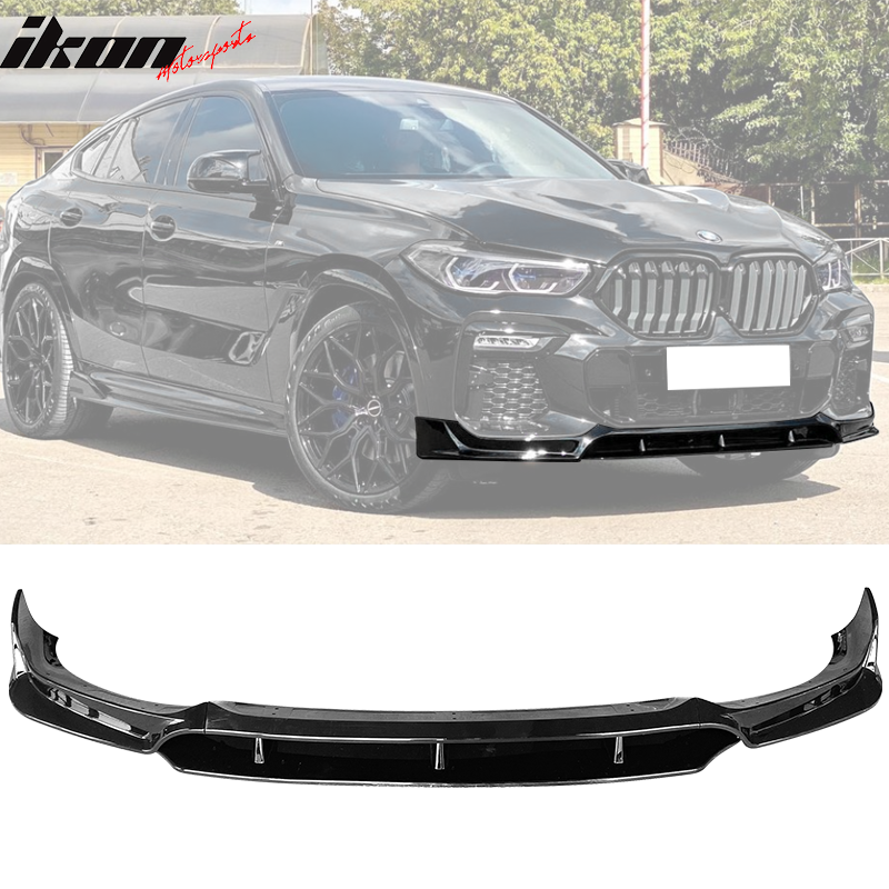 2020-2023 Bmw G06 X6 M Sport Front Bumper Lip Carbon Fiber Print ABS