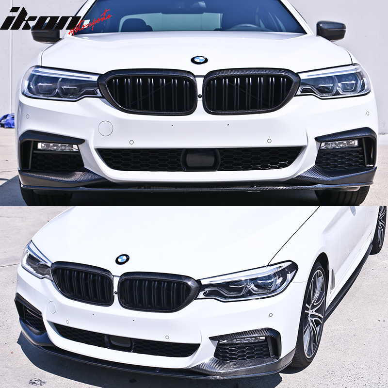2017-2020 BMW G30 M-Tech M Sport MP Style Front Bumper Lip 3PCS CF