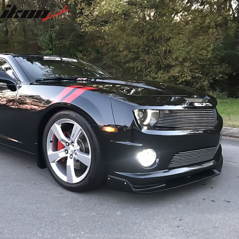 2010-2013 Chevy Camaro V8 SS Street Style Black Front Bumper Lip PU