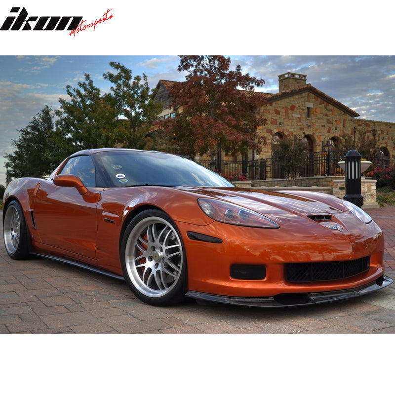 2005-2013 Chevy Corvette C6 Z06 ZR1 Carbon Fiber Front Bumper Lip CF