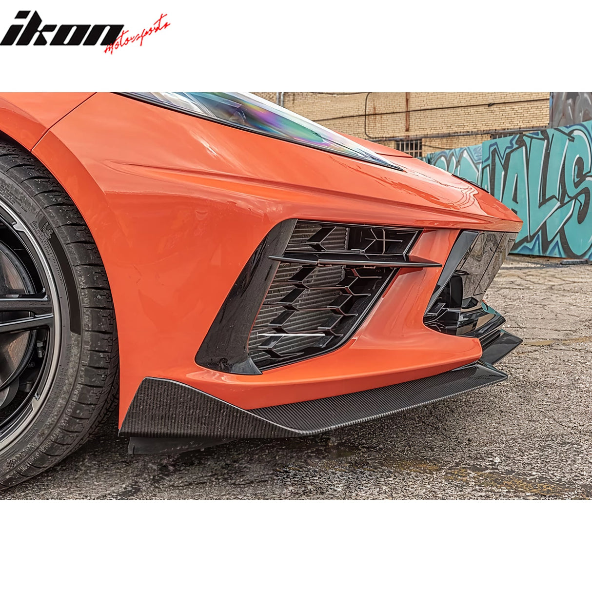 2020-2025 Chevy Corvette C8 5VM Style Front Bumper Lip Carbon Fiber