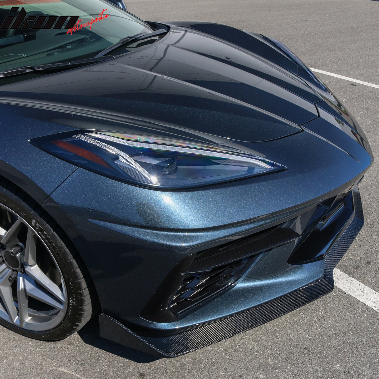 2020-2025 Chevy Corvette C8 5VM Style Front Bumper Lip Carbon Fiber