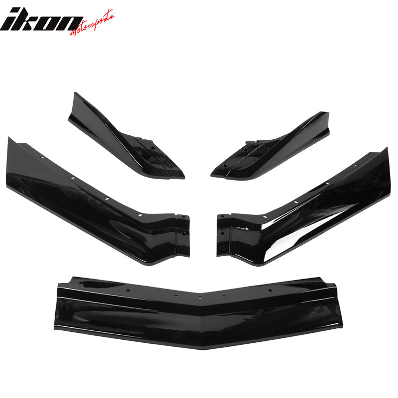 2020-2025 Chevy Corvette C8 IKON Style Front Bumper Lip 5PCS ABS