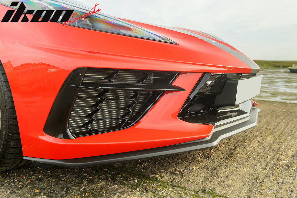 2020-2025 Chevy Corvette C8 Z51 Texture Black Front Bumper Lip PP