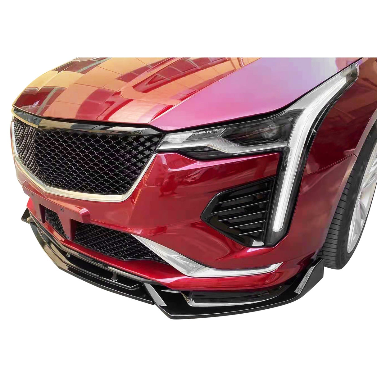 2020-2023 Cadillac CT4 IKON Style Painted Front Bumper Lip PP 3PCS