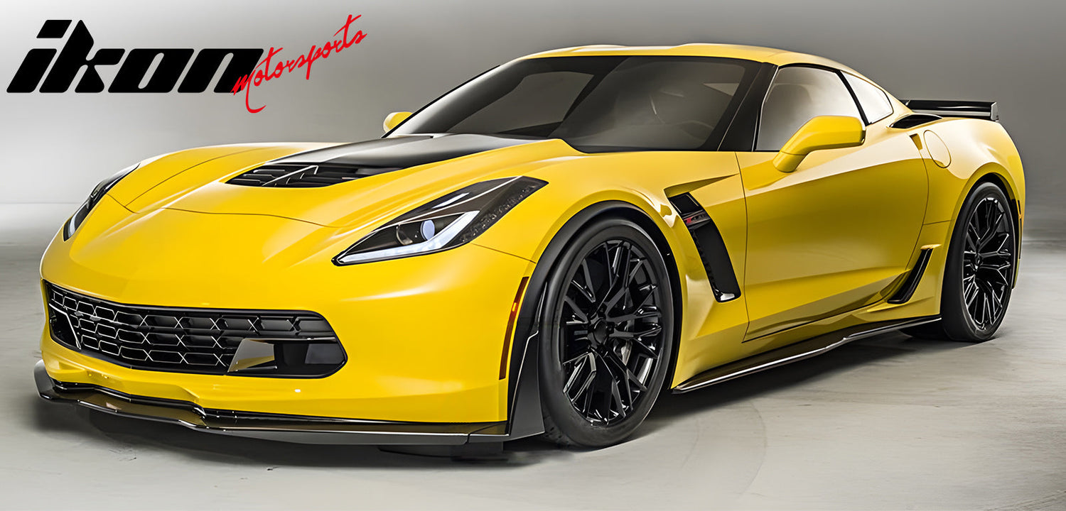 2014-2019 Chevrolet Corvette Unpainted Front Lip SplitterWinglets PU