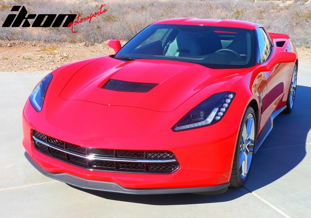 2014-19 Chevrolet Corvette Unpainted Front Lip Splitter Spoiler Kit PU