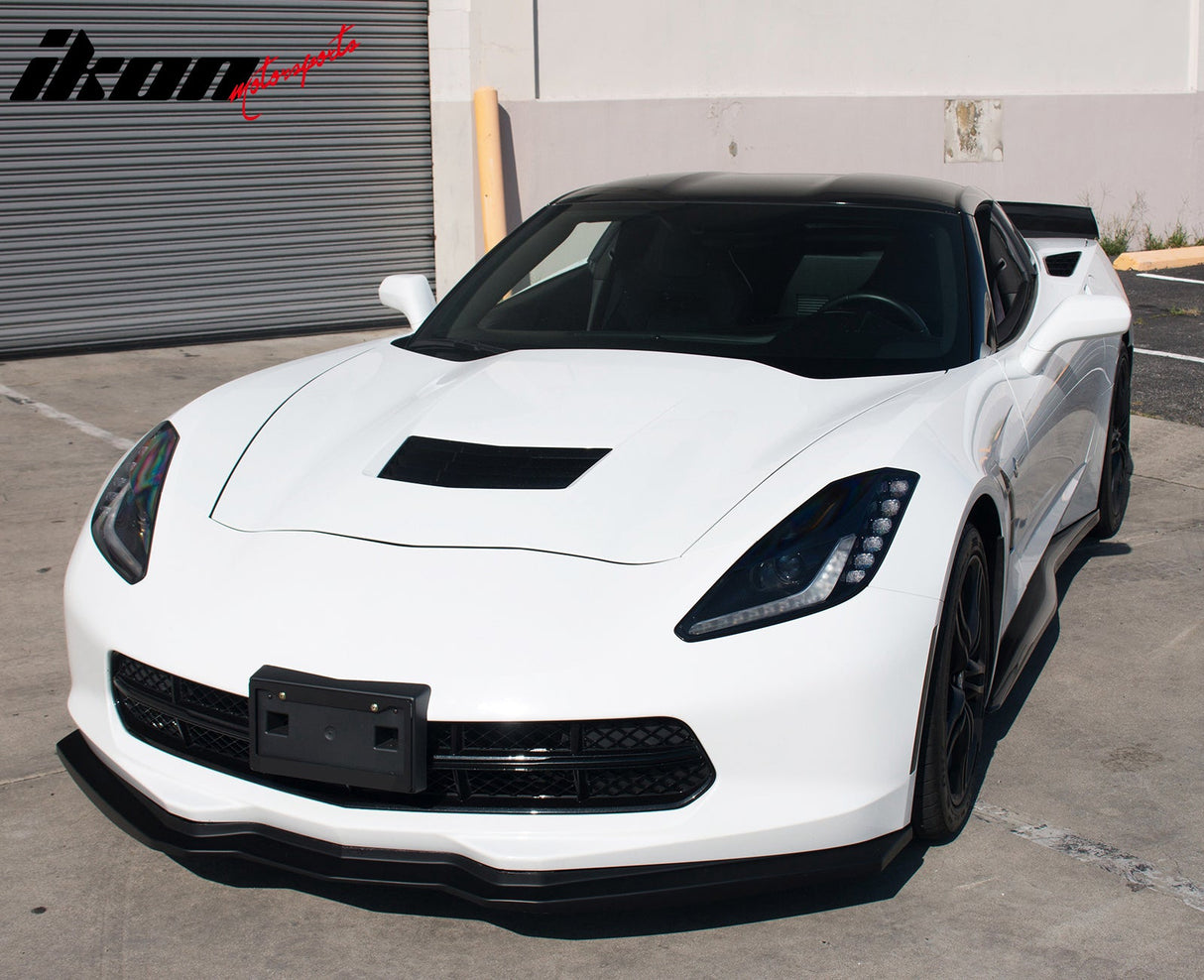 2014-19 Chevrolet Corvette Unpainted Front Lip Splitter Spoiler Kit PU