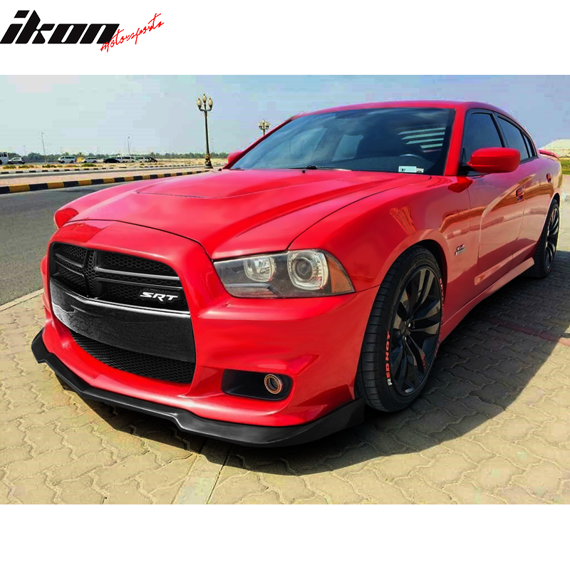 2012-2014 Dodge Charger SRT8 IKON Style Front Lip Unpainted PU