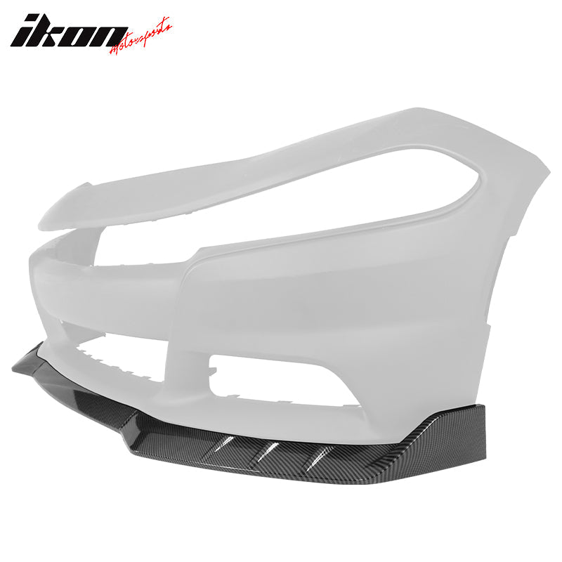 2015-2023 Dodge Charger IKON V3 Style Front Bumper Lip ABS