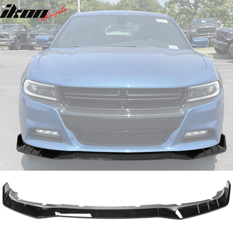2015-2023 Dodge Charger IKON V3 Style Front Bumper Lip ABS
