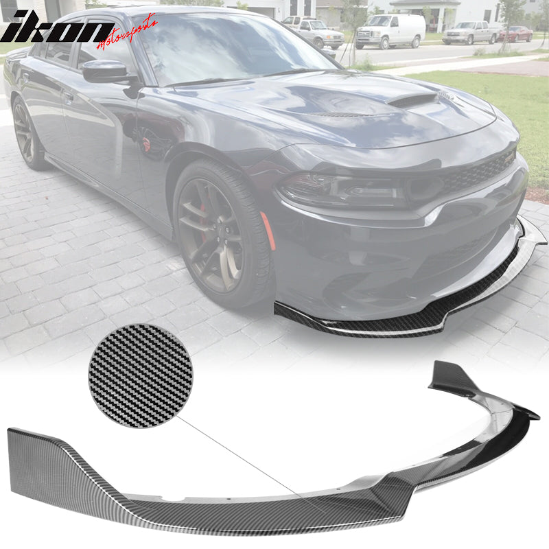2015-2023 Dodge Charger SRT V1 Style Front Bumper Lip 3PCS ABS