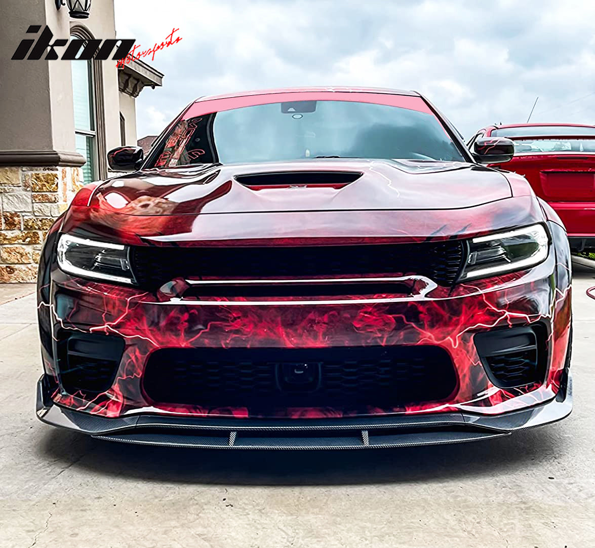 2020-2023 Dodge Charger Widebody IKON V2 Front Bumper Lip ABS 4PCS