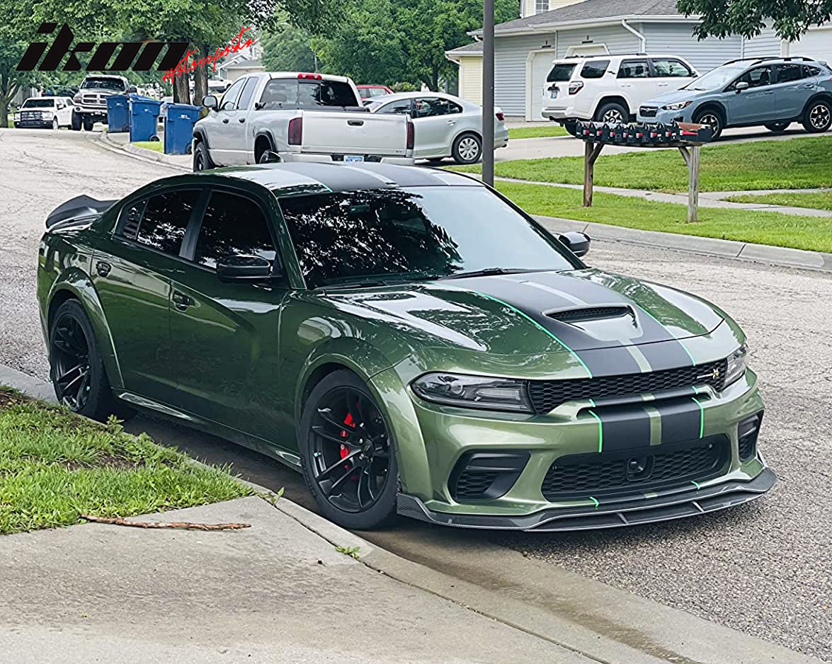 2020-2023 Dodge Charger Widebody IKON V2 Front Bumper Lip ABS 4PCS