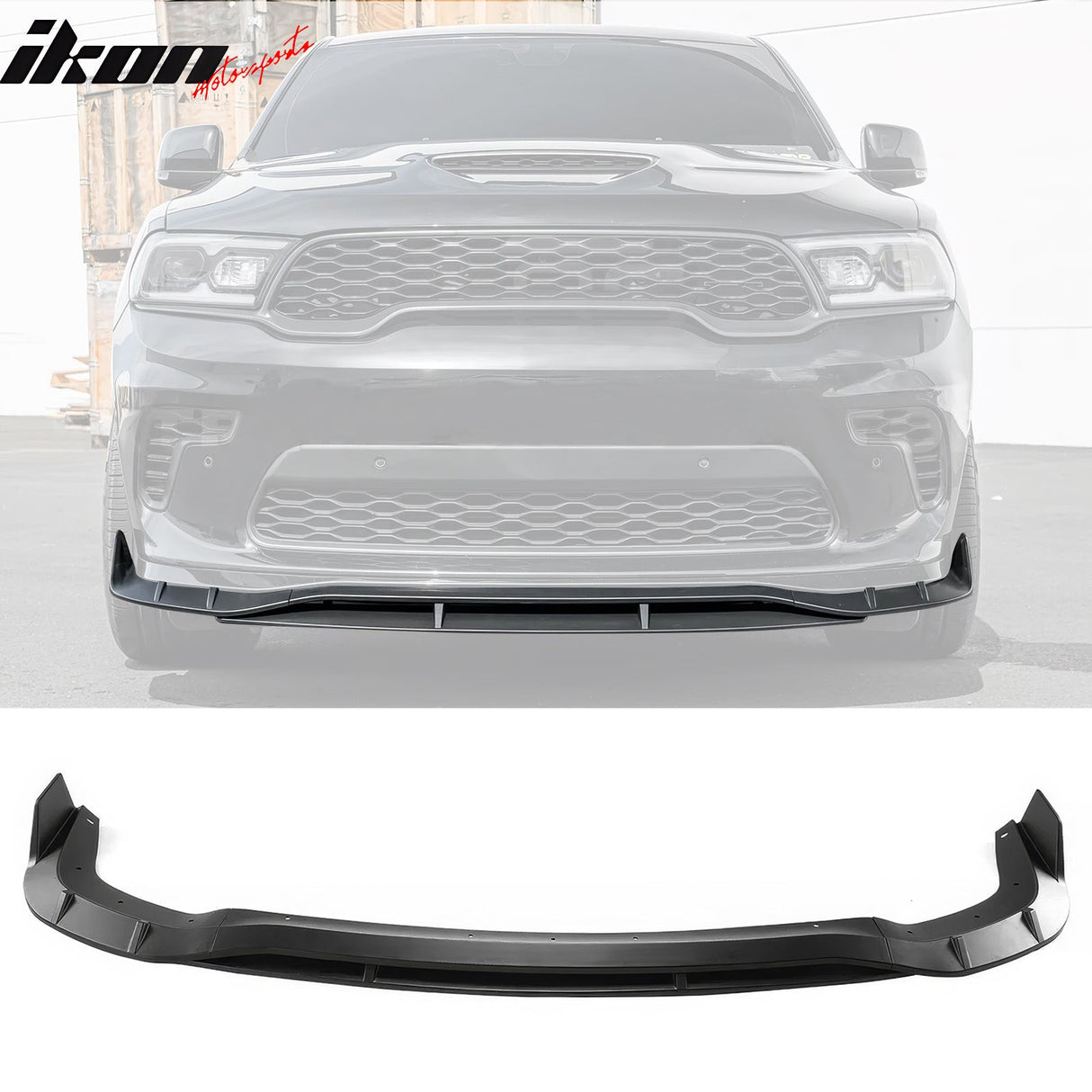 2021-2024 Dodge Durango SRT Hellcat Front Bumper Lip Matte Black 5PC