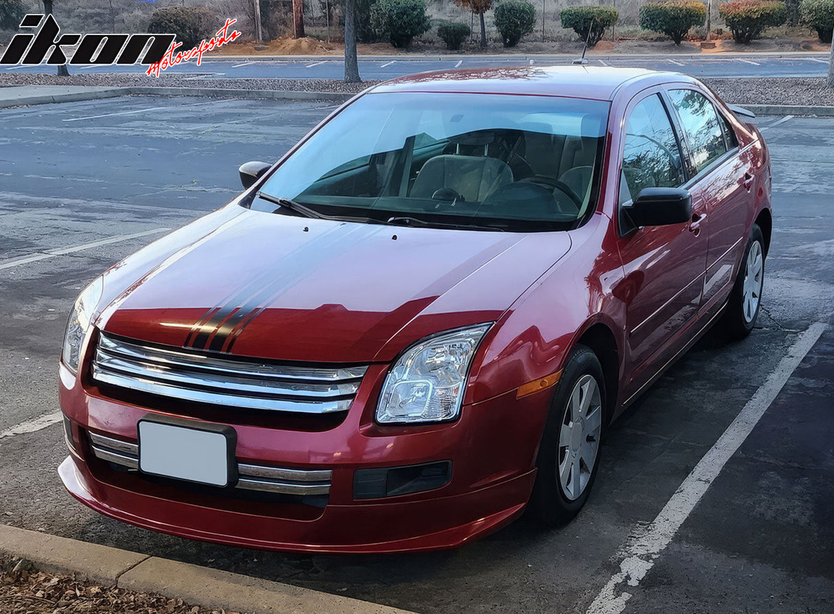 2006-2009 Ford Fusion DS Style Unpainted Black Front Bumper Lip PU