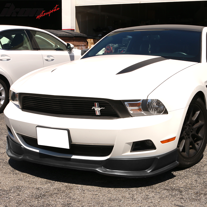 2010-2012 Ford Mustang V6 Unpainted Black Front Bumper Lip PU