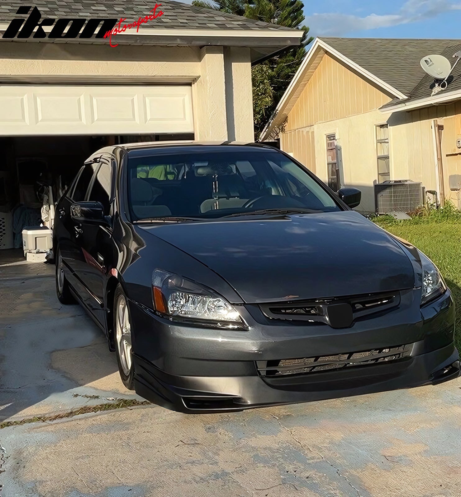 2003-2005 Honda Accord Sedan Mugen Unpainted Front Bumper Lip PU
