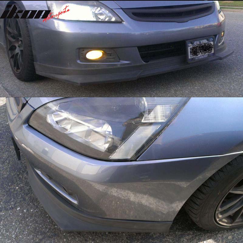 2003-2005 Honda Accord Sedan HC1 Black CF Texture Front Bumper Lip