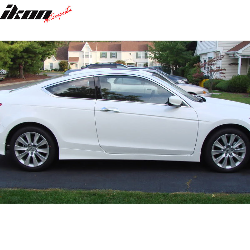 Fits 08-12 Accord 2D HFP Front Bumper Lip+Side Skirts Vents