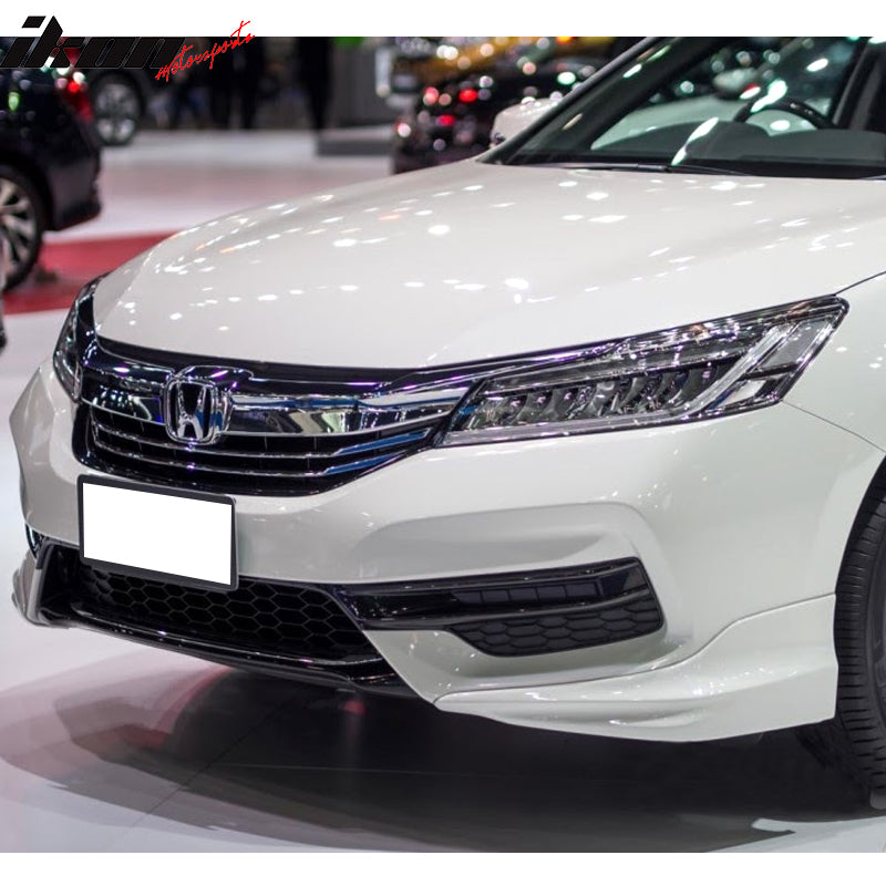 2017 Honda Accord Hybrid HFP Style Painted Front Bumper Lip Splitters