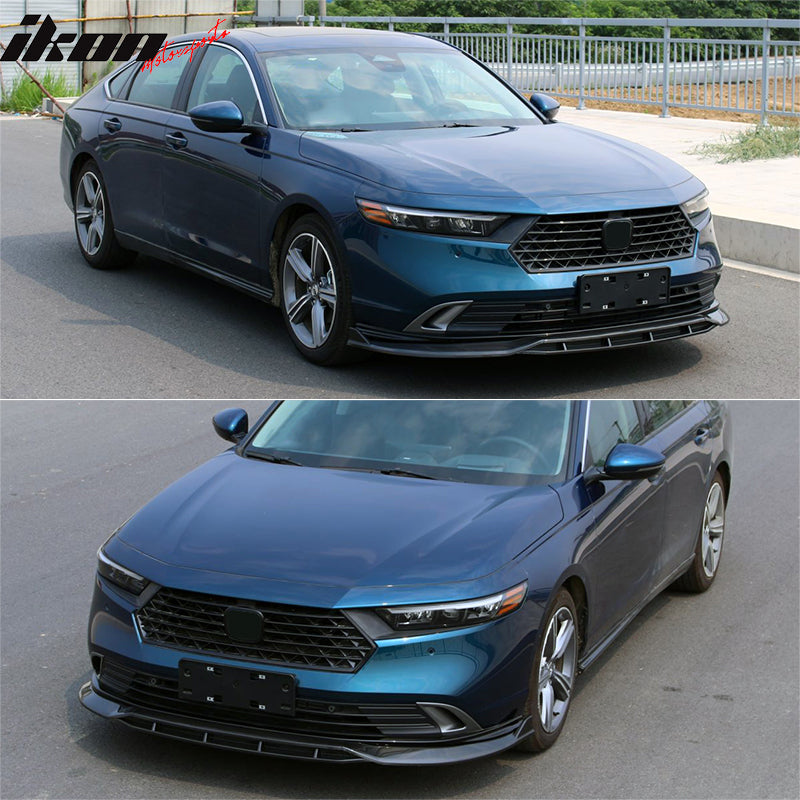 2023-2025 Honda Accord Front Bumper Lip V1 4PC Spoiler Black PP