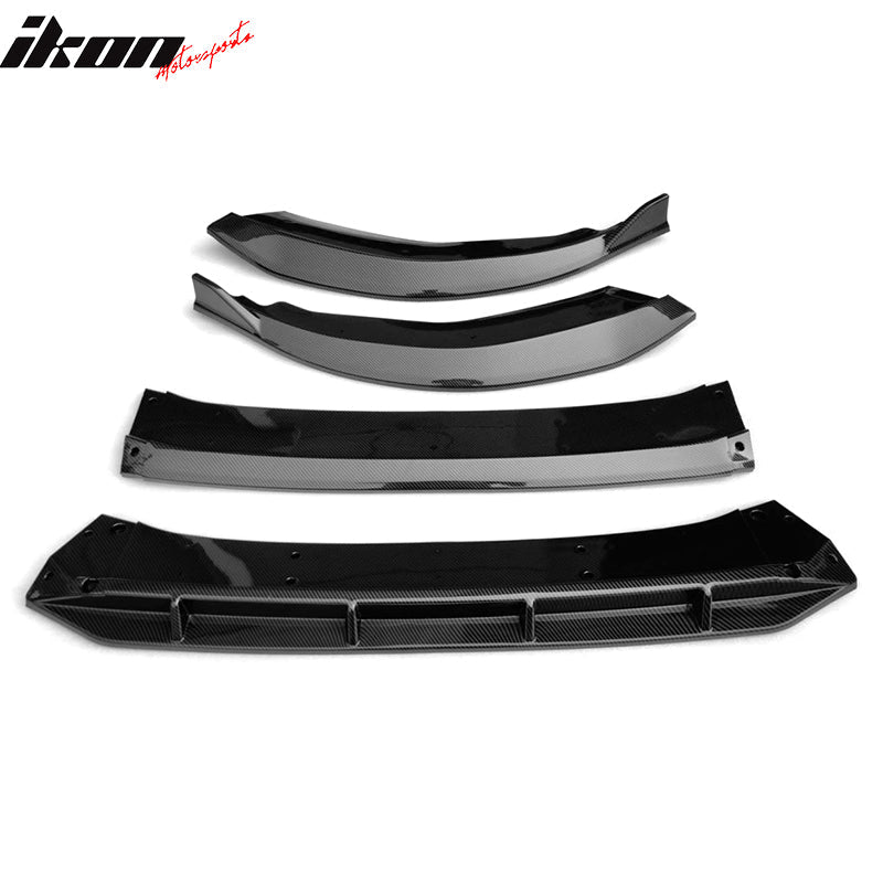 2023-2025 Honda Accord Front Bumper Lip V1 4PC Spoiler Black PP