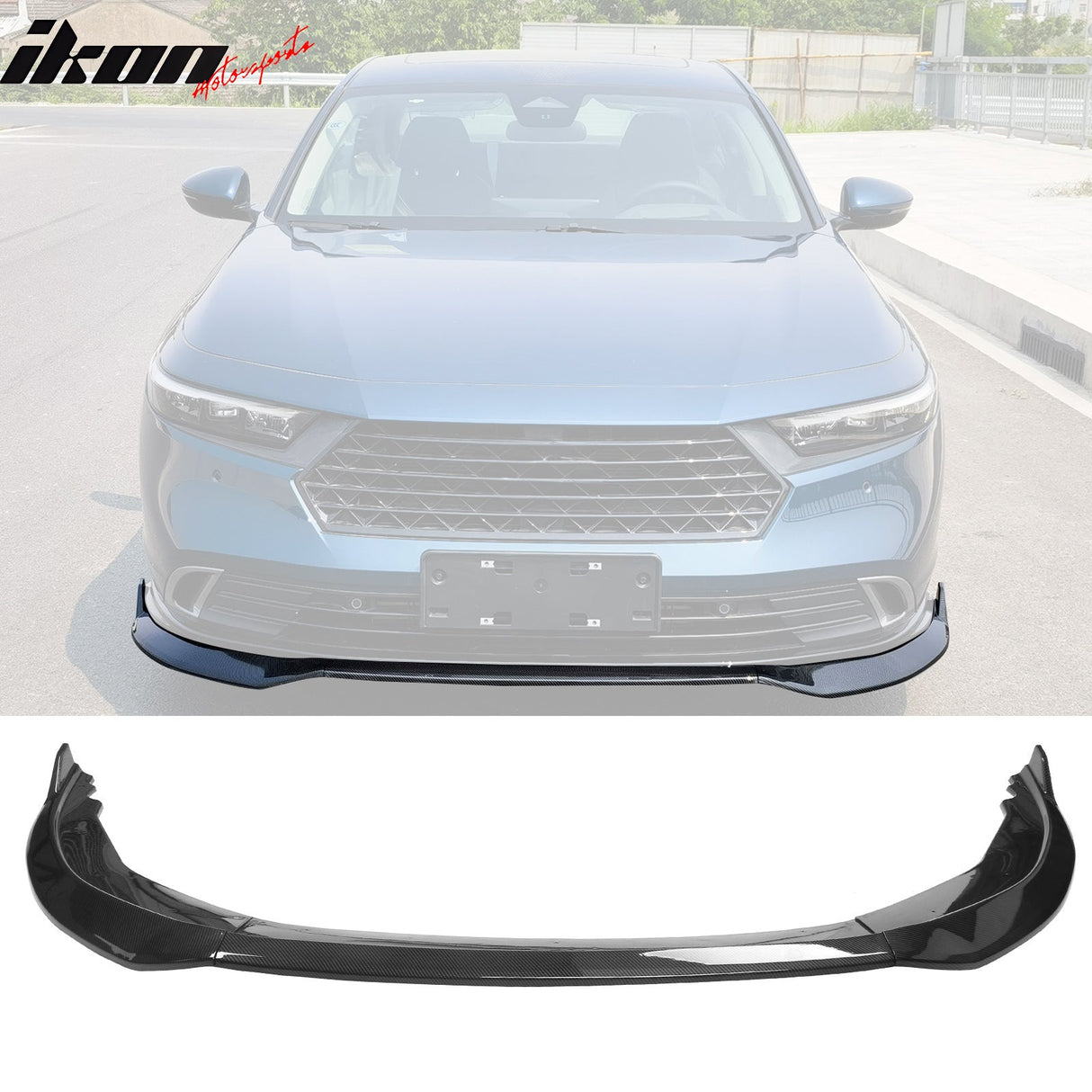 2023-2025 Honda Accord Front Bumper Lip V2 3PC Spoiler Black PP