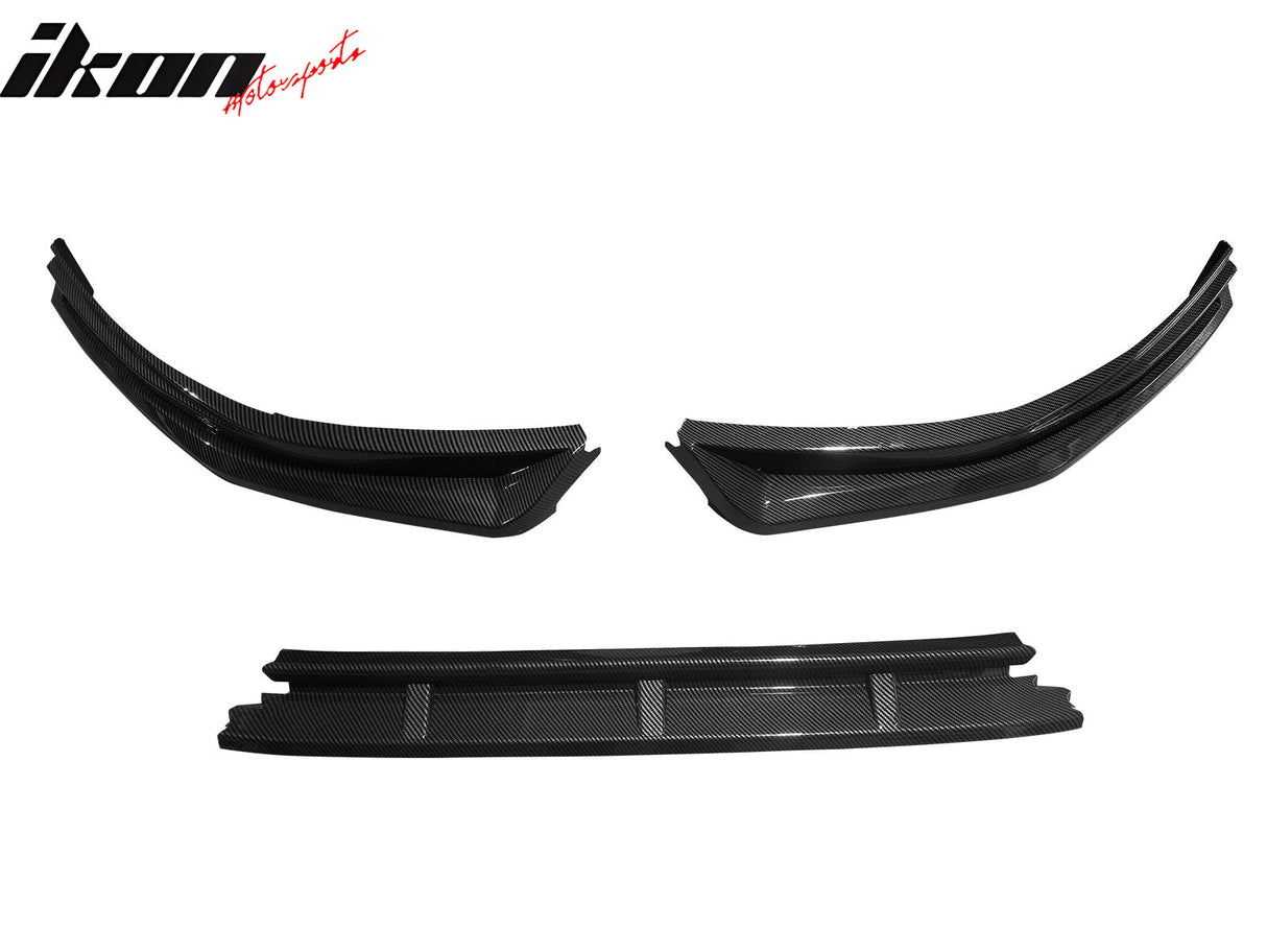 2023-2025 Honda Accord V4 3PCS Front Bumper Lip Carbon Fiber Print PP