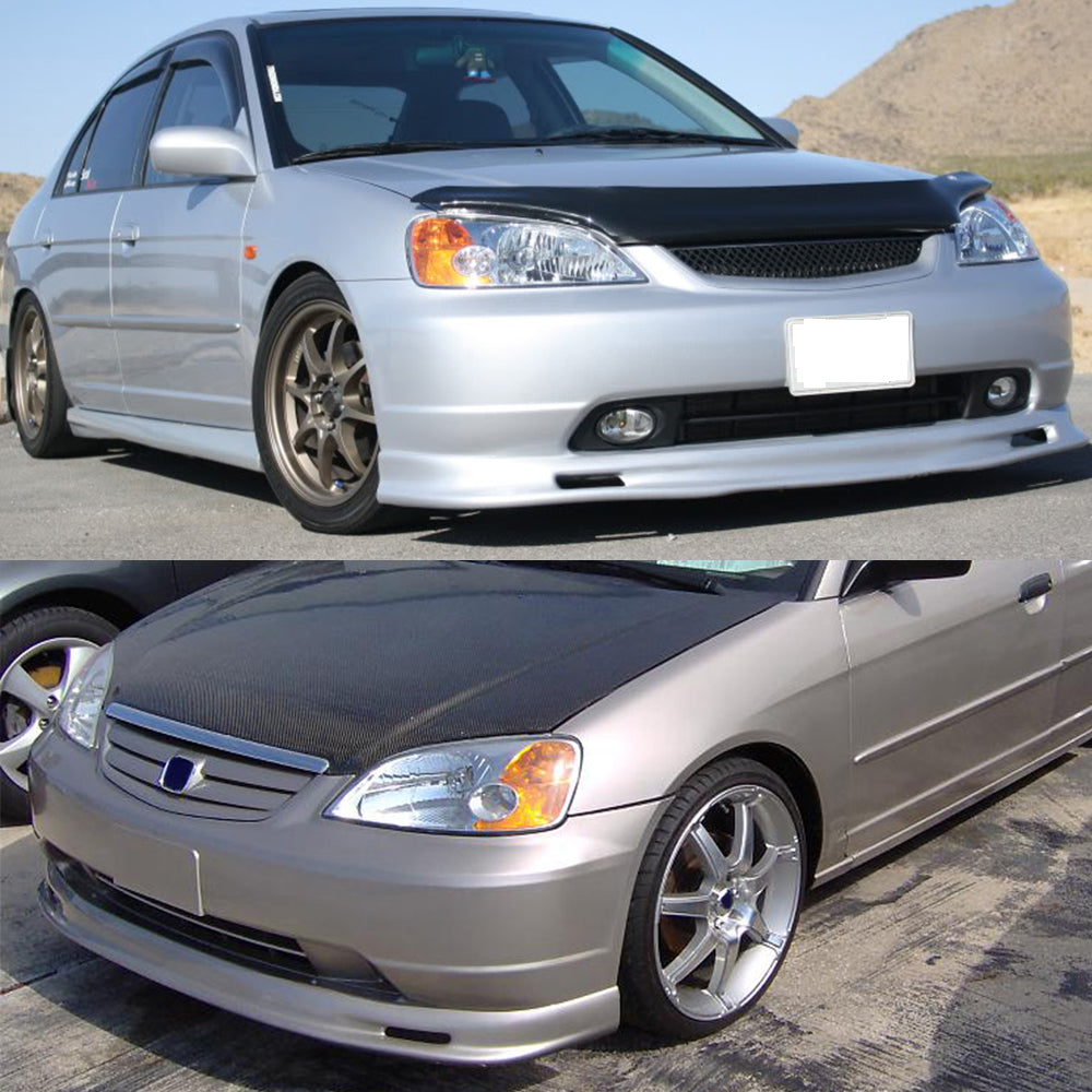 2001-2003 Honda Civic Mugen Style Front Bumper Lip Spoiler PP 2DR 4DR
