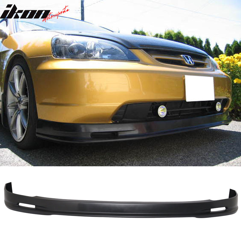 Fits 01-03 Civic Mugen Front + TR Rear Bumper Lip Spoiler - PP