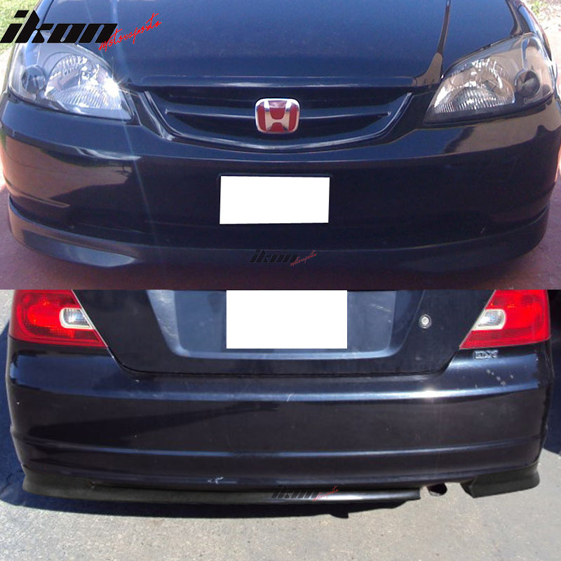 2001-2003 Honda Civic EM2 2DR TR Front + NEW TR Rear Bumper Lip