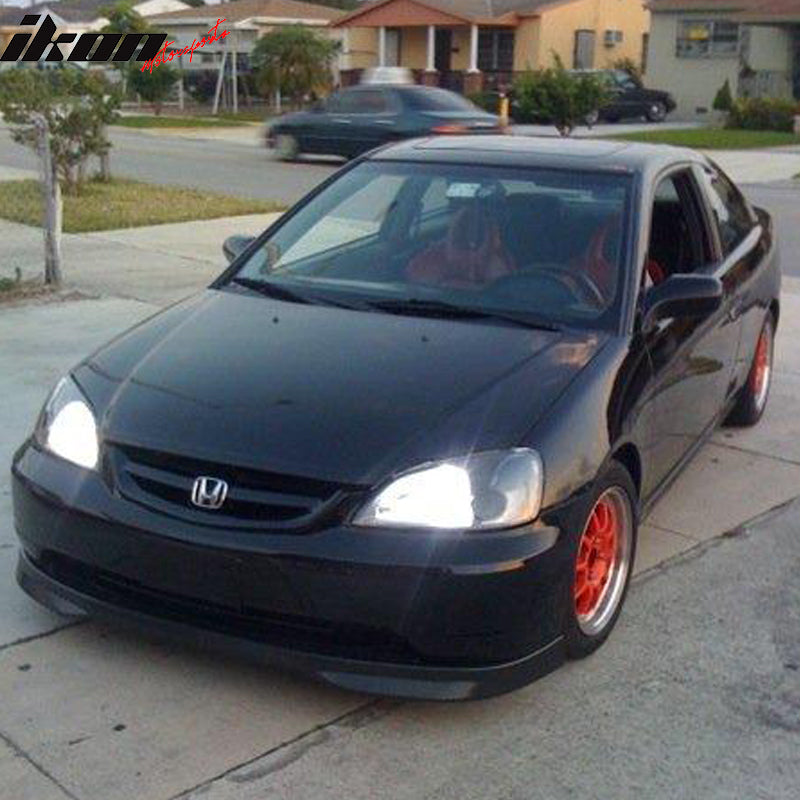 Fits 01-03 Honda Civic TR Front + Rear Bumper Lip - PP