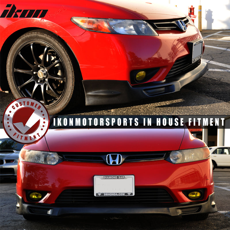 2006-2008 Honda Civic 2Dr Coupe Mugen Style Front Bumper Lip PU