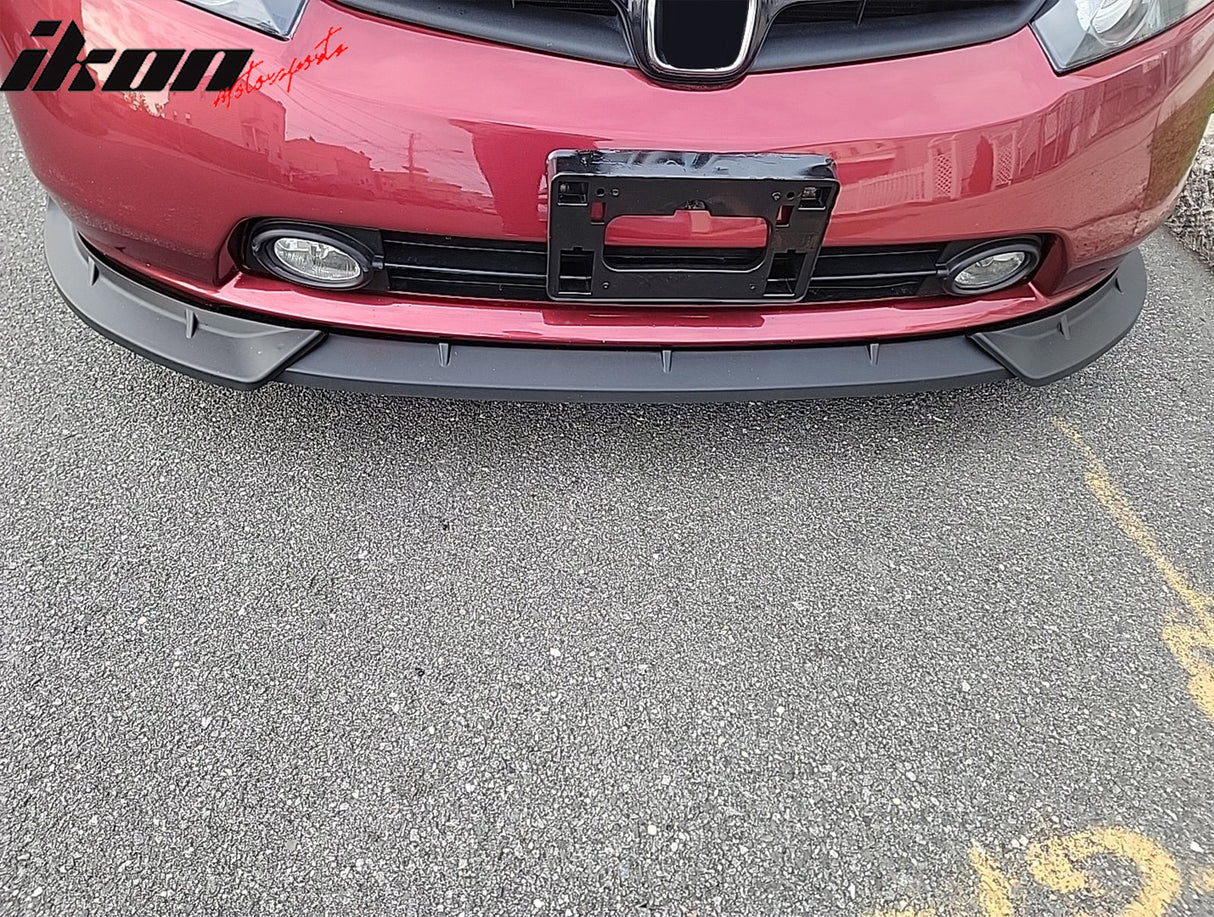 2006-2008 Honda Civic Sedan 4DR IKON Matte Black Front Lip Splitter PP