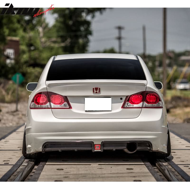 2009-2011 Honda Civic Mugen Front Lip PU Rear Lip PP LED Brake Lamp