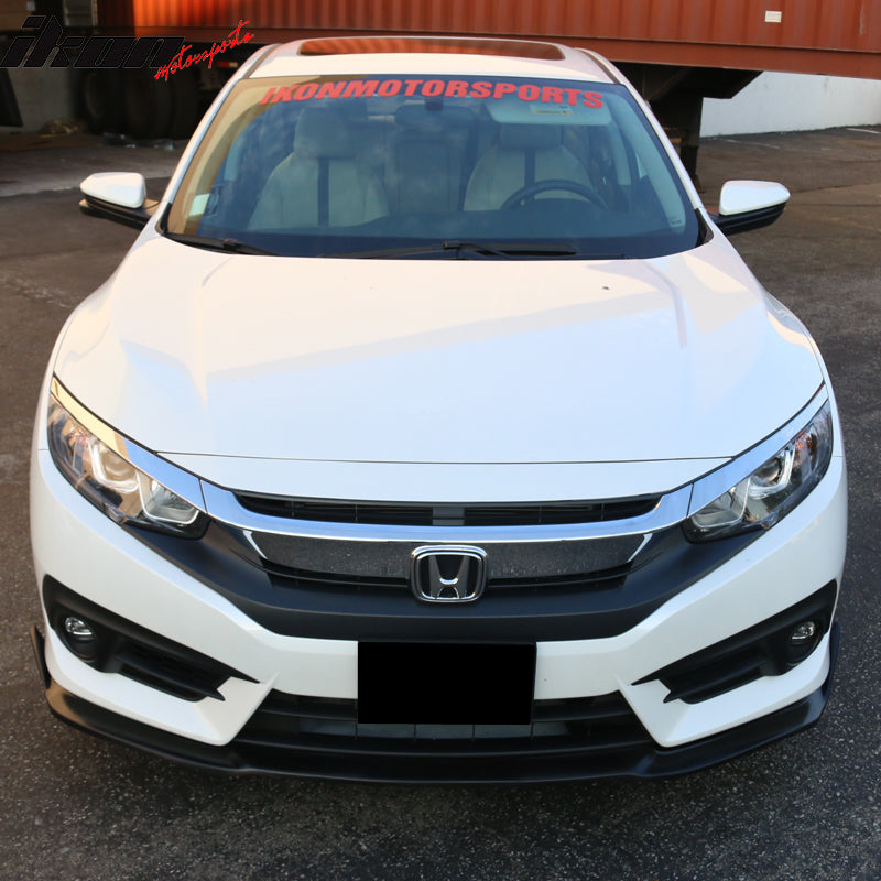 2016-2018 Honda Civic Paint Crystal Black Pearl NH731P Front Lip