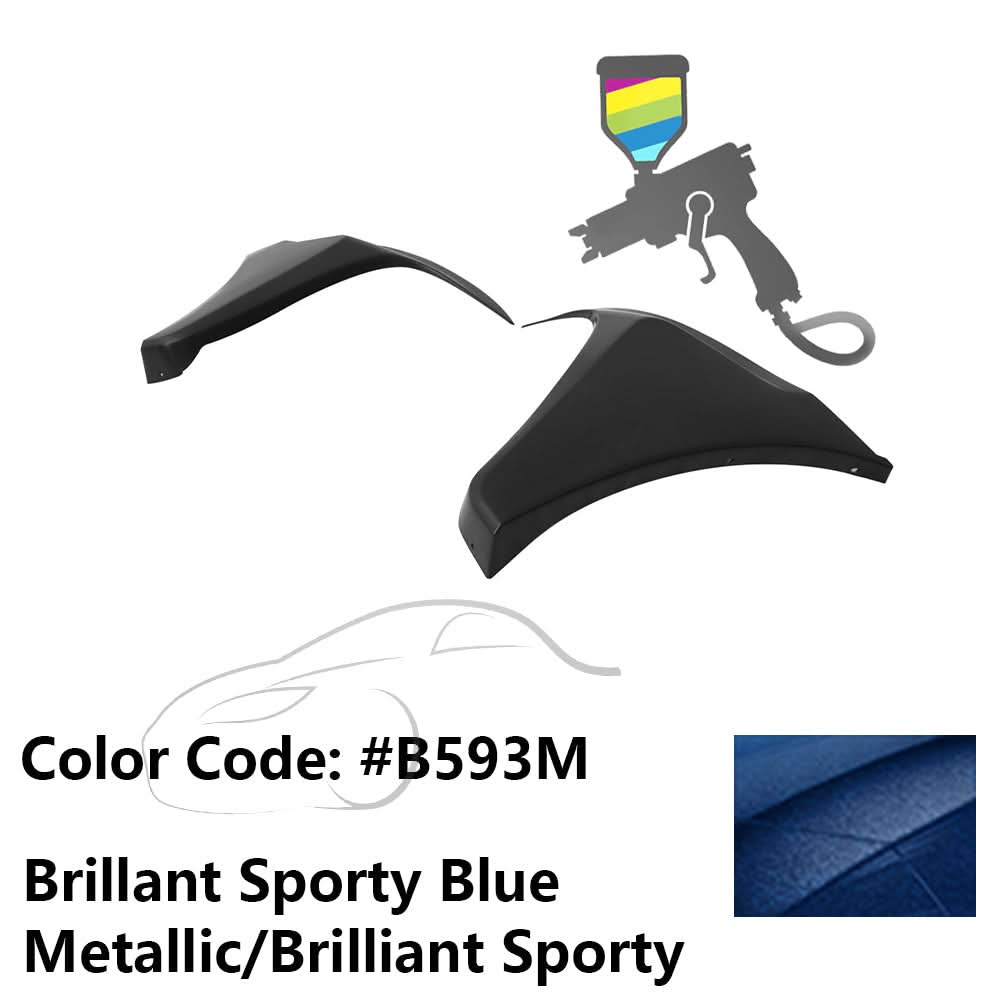 2016-2018 Honda Civic HF-P Style Painted Front Bumper Lip Splitters